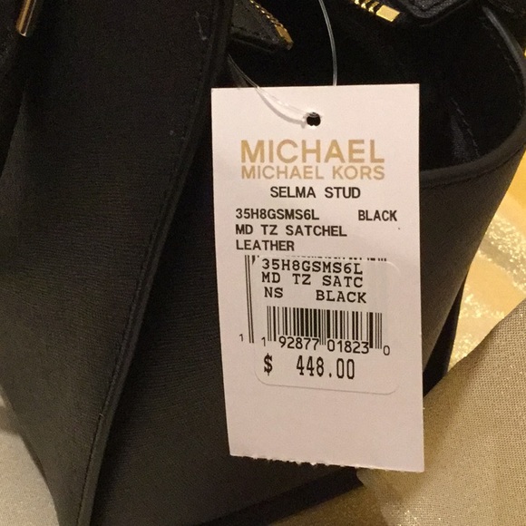 Michael Kors Black Leather MD Satchel - Picture 7 of 8